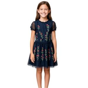 NWT BCBGirls Size 10 Black Lace Floral Dress
